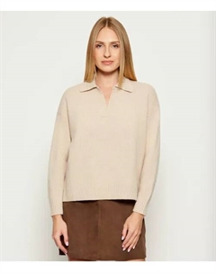 Свитер из кислой шерсти Relaxed fit, бежевый Weekend max mara