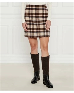 Шерстяная юбка, коричневый Weekend max mara