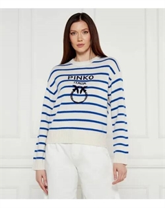 Новый шерстяной свитер Burgos Regular fit, белый Pinko