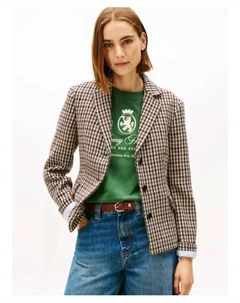 Элегантный шерстяной жакет из коллекции Heritage Regular fit, бежевый Tommy hilfiger