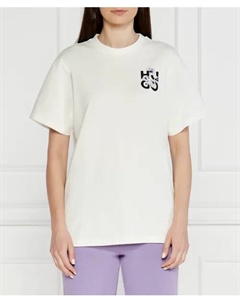 Футболка Relaxed fit, белый Hugo