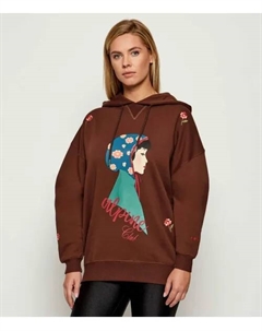 Толстовка Oversize fit, коричневый Inuikii