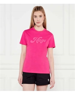 Футболка damacia_4 Regular fit, розовый Hugo