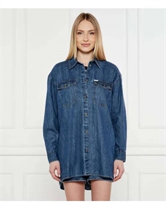 Джинсовая рубашка Oversize fit, синий Guess jeans