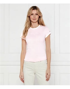 Футболка Slim fit, розовый Tommy hilfiger
