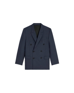 Деловой пиджак женский синий Celine