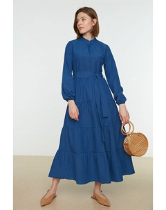 Длинное платье, синий Trendyol