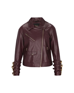 Кожаная куртка, бордовый Faina
