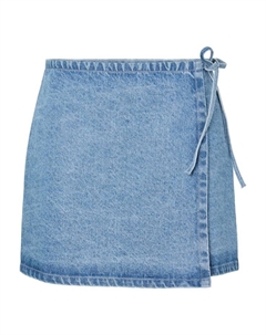 Юбка до колена, светло-синий деним Pieces