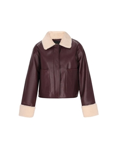 Кожаная куртка, бордовый Faina
