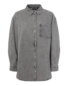 Рубашка, серый деним Pieces