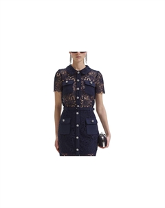 Футболка женская Темно-синяя, Темный темно-синий Self-portrait