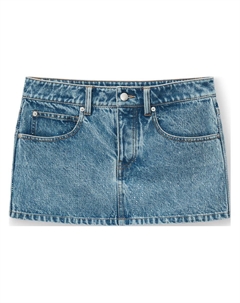 Кристально украшенная джинсовая мини-юбка, синяя Alexander wang