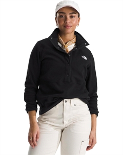 Женская флисовая кофта Glacier с частичной застежкой на кнопках, черный The north face