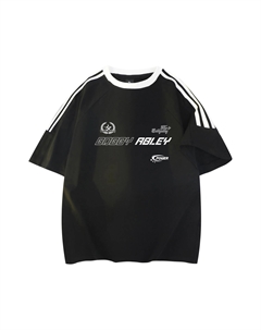 Футболка унисекс, черно-розовая Bobby abley