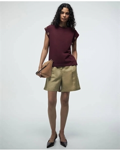 Футболка с люверсами, бордовый Сфера