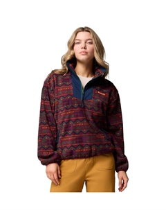 Флисовый пуловер Sequoia Grove с полузамком женский, Rich Wine Horizons Columbia