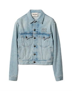 Джинсовая куртка на пуговицах, Sapphire Blue Miu miu