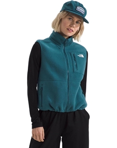 Женская жилетка Yumiori флисовая на молнии, зелено-голубой The north face