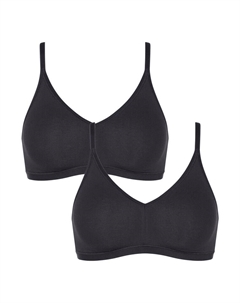 Бюстгальтер без косточек, черный Sloggi