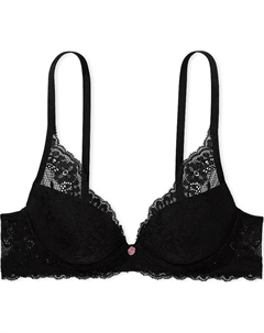 Коллекция Fantasy "Dream Angels" Бюстгальтер с кружевом, легкой поддержкой и глубоким вырезом Черный Victoria's secret
