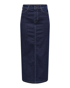 Юбка до колена, темно-синий деним Jdy