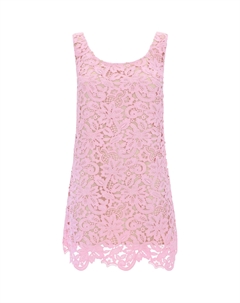 Self Portrait Футболка с цветочным кружевом, розовая Self-portrait