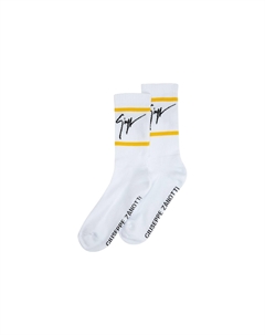 Интарсия вязаные носки щиколотки, 1 упаковка (Белый Желтый) Giuseppe zanotti