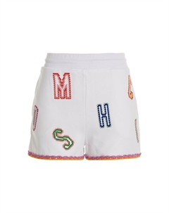 Бермуды с вышитым логотипом, белые Moschino