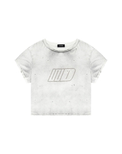 Футболка с рукавом дроп-шилдер женская, белая We11done