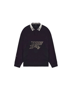 Футболка поло унисекс черная We11done