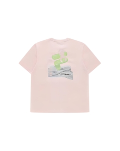 Футболка унисекс радужная розовая Fila fusion