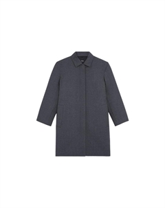 Пальто женское среднее серое Theory