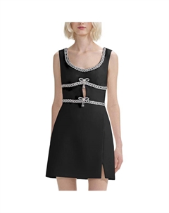 Женское платье без рукавов классическое черное Self-portrait