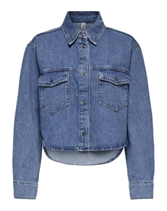 Рубашка, Средне-синий деним Only