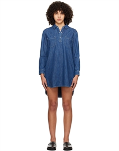 Мини-платье из техасского денима цвета индиго A.p.c.