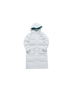 Уличная спортивная пуховая куртка женская стандартная белая, Standard White Fila fusion