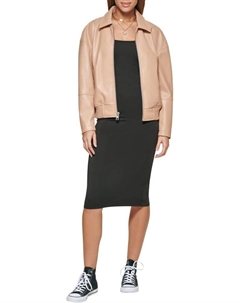 Женская куртка-бомбер из искусственной кожи с отложным воротником, коричневый Levi's®