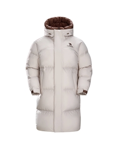 Пуховик женский, Сиреневый/Теплый белый Camel