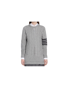 Тонкий трикотаж для женщин светло-серый Thom browne