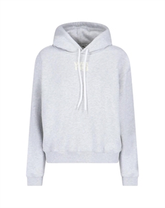 Худи с принтом логотипа на шнурке, серый Alexander wang