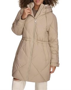 Женская длинная парка с мягкой подкладкой из шерпы и ромбовидной стежкой, бежевый Levi's®