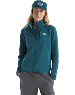 Женская флисовая куртка TNF Performance с нагрудным карманом, зелено-голубой The north face