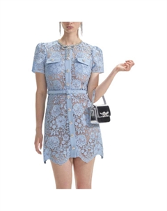 Футболка с коротким рукавом Misty Blue Self-portrait