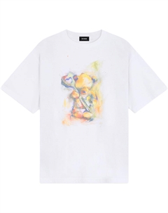 Футболка с медвежонком, ярко-белая We11done