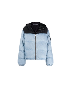 Синяя женская худи с цветными блоками и свободным кроем, Blue Alexander wang