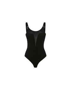 Боди с сетчатыми вставками, черный Alexander mcqueen