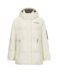 Женский пуховик жемчужно-бежевый, Pearl Beige White Skechers