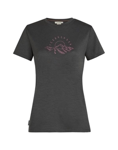 Женская мериносовая шерсть 150 tech lite s/s sunrise summit - рубашка из мериноса, Obsidian Icebreaker