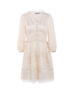 Self Portrait Короткое платье с короткими рукавами Женское Белое Self-portrait